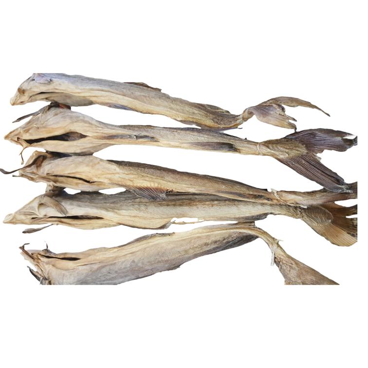 Norwegian Stockfish (Round Cod, 40-60cm Long): 10-lbs Family Pack (6-10  Medium Stockfish,Totally Cut)
